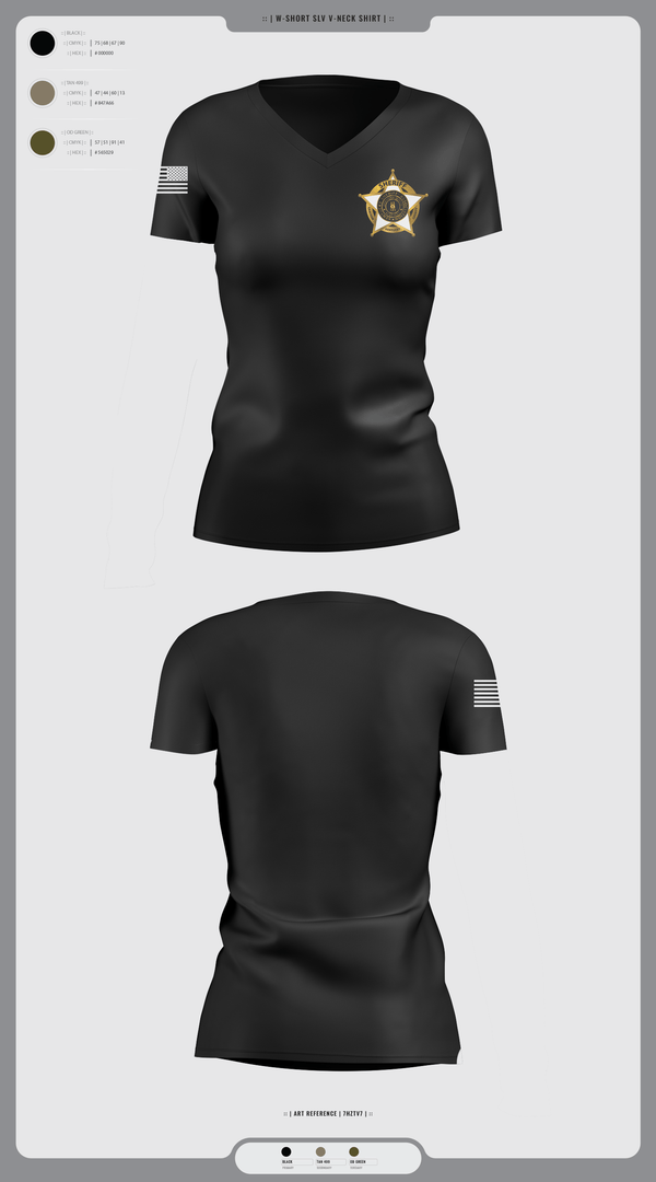 Womens Short Sleeve Vneck Shirt, Deputy Cleveland, Police, Teamtime, Team time, sublimation, custom sports apparel, team uniforms, spirit wear, spiritwear, sports uniforms, custom shirts, team store, custom team store, fundraiser sports, apparel fundraiser