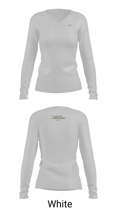Tochi’s Landscaping 92511060 Women's Long Sleeve V-neck Shirt - 16