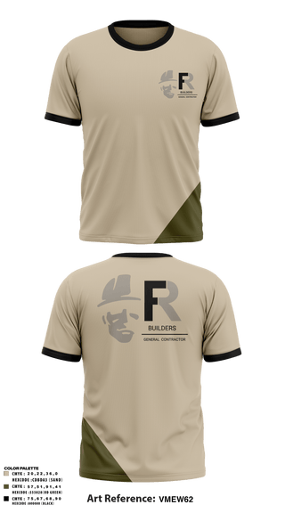 Old School Cotton Feel Shirt, FR BUILDERS, , Teamtime, Team time, sublimation, custom sports apparel, team uniforms, spirit wear, spiritwear, sports uniforms, custom shirts, team store, custom team store, fundraiser sports, apparel fundraiser