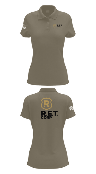 Womens Short Sleeve Performance Polo, RET CORP, Police, Teamtime, Team time, sublimation, custom sports apparel, team uniforms, spirit wear, spiritwear, sports uniforms, custom shirts, team store, custom team store, fundraiser sports, apparel fundraiser