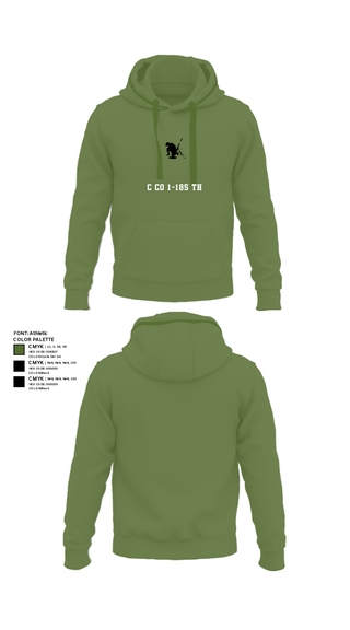 Hoodie, C co 1-185 Th, Army, Teamtime, Team time, sublimation, custom sports apparel, team uniforms, spirit wear, spiritwear, sports uniforms, custom shirts, team store, custom team store, fundraiser sports, apparel fundraiser