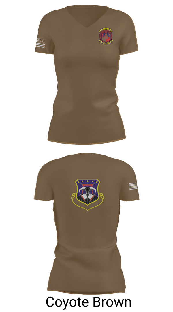 Womens Short Sleeve Vneck Shirt, 18th Civil Engineer Sq, Air Force, Teamtime, Team time, sublimation, custom sports apparel, team uniforms, spirit wear, spiritwear, sports uniforms, custom shirts, team store, custom team store, fundraiser sports, apparel fundraiser