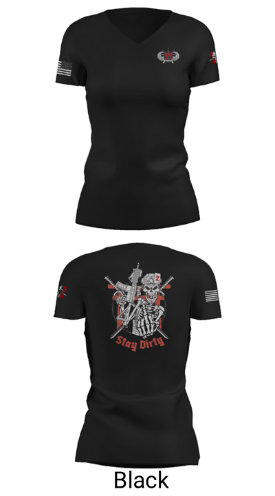 Dirty Deuce 1357112 Women's Short Sleeve V-neck Shirt - 28