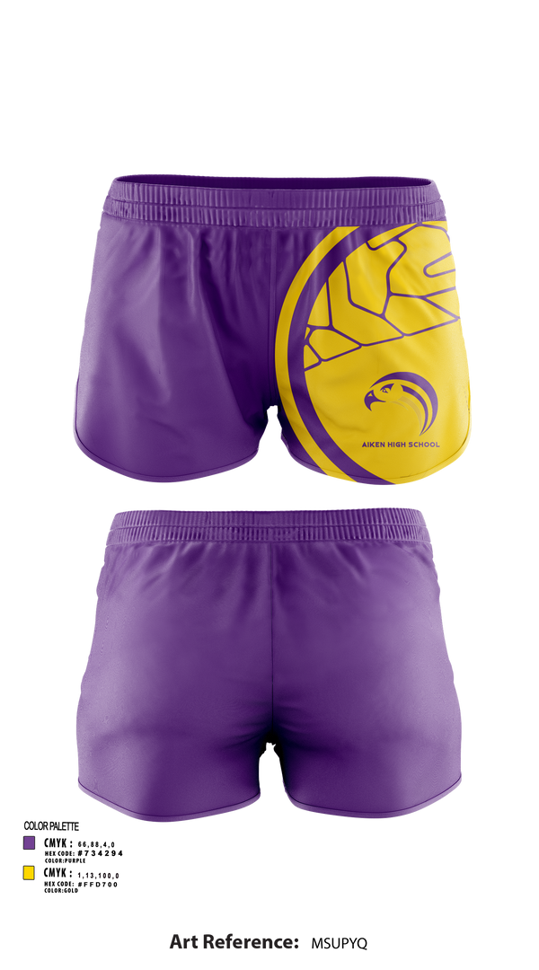 Womens Shorts, Aiken High School, Spirit Store, Teamtime, Team time, sublimation, custom sports apparel, team uniforms, spirit wear, spiritwear, sports uniforms, custom shirts, team store, custom team store, fundraiser sports, apparel fundraiser