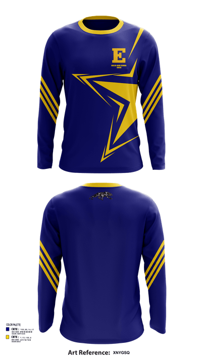 Euclid High School Cheer 49423458 Long Sleeve Performance Shirt - 122