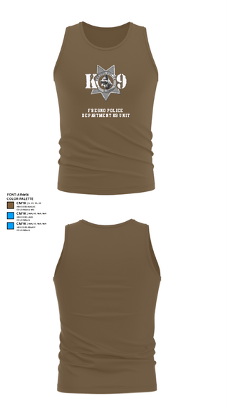 Tank Top, Fresno Police Department K9 Unit, Police, Teamtime, Team time, sublimation, custom sports apparel, team uniforms, spirit wear, spiritwear, sports uniforms, custom shirts, team store, custom team store, fundraiser sports, apparel fundraiser