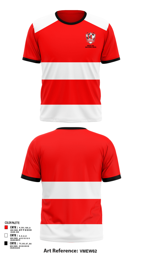 Short Sleeve Performance Shirt, Indian Lake High School Soccer, Men's Soccer, Teamtime, Team time, sublimation, custom sports apparel, team uniforms, spirit wear, spiritwear, sports uniforms, custom shirts, team store, custom team store, fundraiser sports, apparel fundraiser