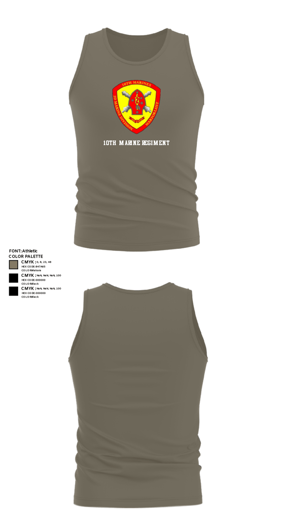 Tank Top, 10th Marine Regiment, Marines, Teamtime, Team time, sublimation, custom sports apparel, team uniforms, spirit wear, spiritwear, sports uniforms, custom shirts, team store, custom team store, fundraiser sports, apparel fundraiser