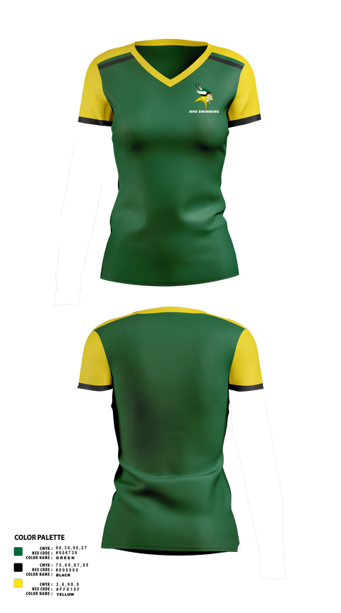 Womens Short Sleeve Vneck Shirt, Northside High School Swimming, Swimming, Teamtime, Team time, sublimation, custom sports apparel, team uniforms, spirit wear, spiritwear, sports uniforms, custom shirts, team store, custom team store, fundraiser sports, apparel fundraiser