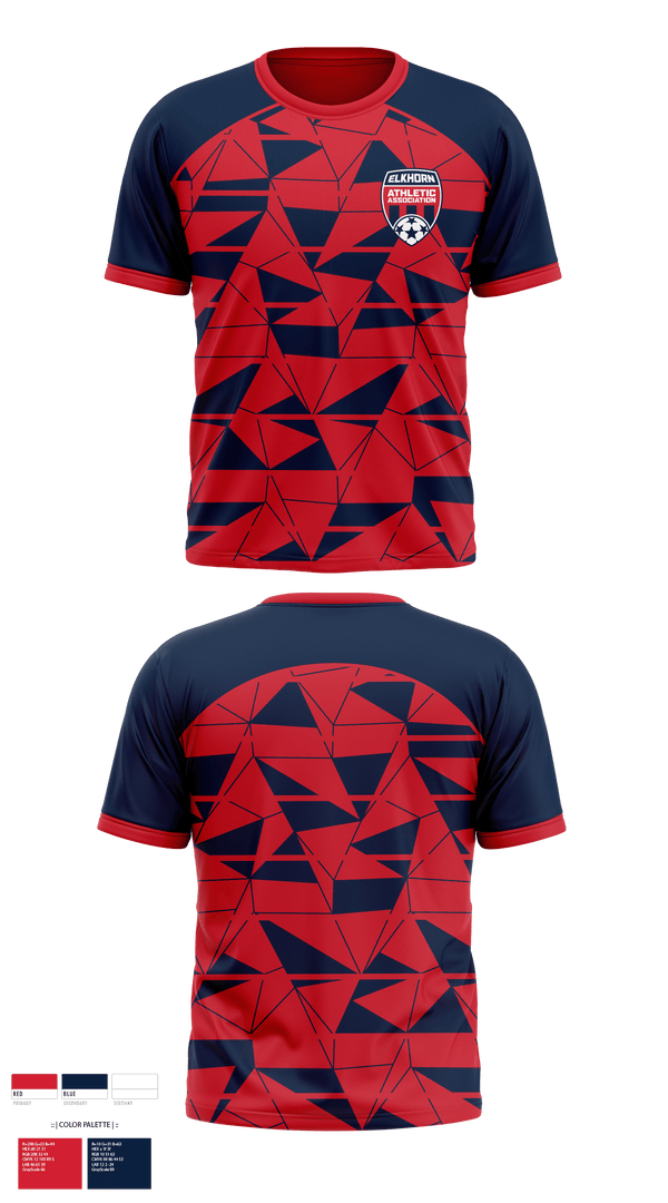 Short Sleeve Performance Shirt, Elkhorn Athletic Association, Men's Soccer, Teamtime, Team time, sublimation, custom sports apparel, team uniforms, spirit wear, spiritwear, sports uniforms, custom shirts, team store, custom team store, fundraiser sports, apparel fundraiser