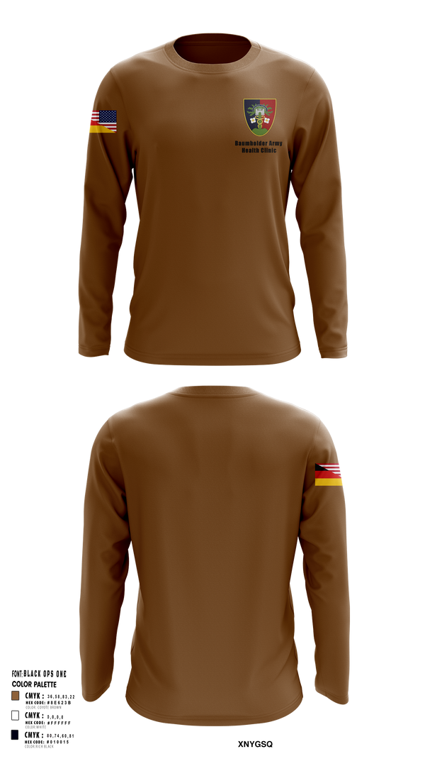 Long Sleeve Performance Shirt, U.S. Army Health Clinic - Baumholder, Army, Teamtime, Team time, sublimation, custom sports apparel, team uniforms, spirit wear, spiritwear, sports uniforms, custom shirts, team store, custom team store, fundraiser sports, apparel fundraiser