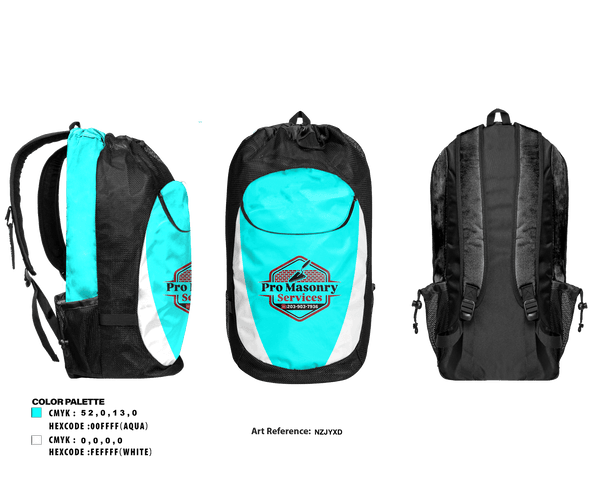 Gear Bag, Pro Masonry Services LLC, , Teamtime, Team time, sublimation, custom sports apparel, team uniforms, spirit wear, spiritwear, sports uniforms, custom shirts, team store, custom team store, fundraiser sports, apparel fundraiser