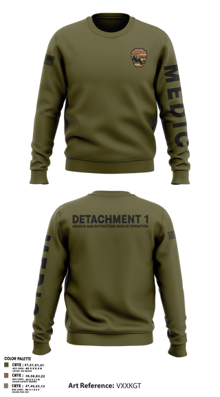 Crew Neck Sweatshirt, Detachment 1, Air Force, Teamtime, Team time, sublimation, custom sports apparel, team uniforms, spirit wear, spiritwear, sports uniforms, custom shirts, team store, custom team store, fundraiser sports, apparel fundraiser