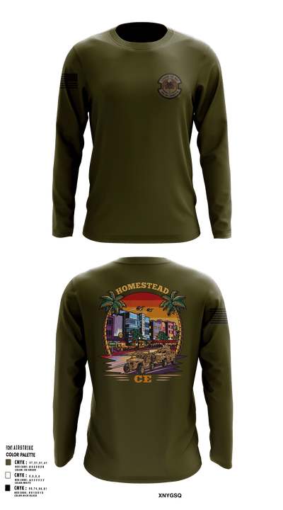 482D Civil Engineer Squadron 21891413 Long Sleeve Performance Shirt - 125