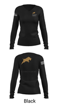 Maverickgarageflooring 85949571 Women's Long Sleeve V-neck Shirt -1 35