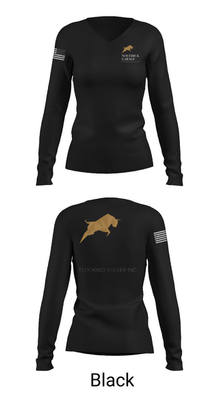 Womens Long Sleeve Vneck Shirt 1, Maverickgarageflooring, , Teamtime, Team time, sublimation, custom sports apparel, team uniforms, spirit wear, spiritwear, sports uniforms, custom shirts, team store, custom team store, fundraiser sports, apparel fundraiser