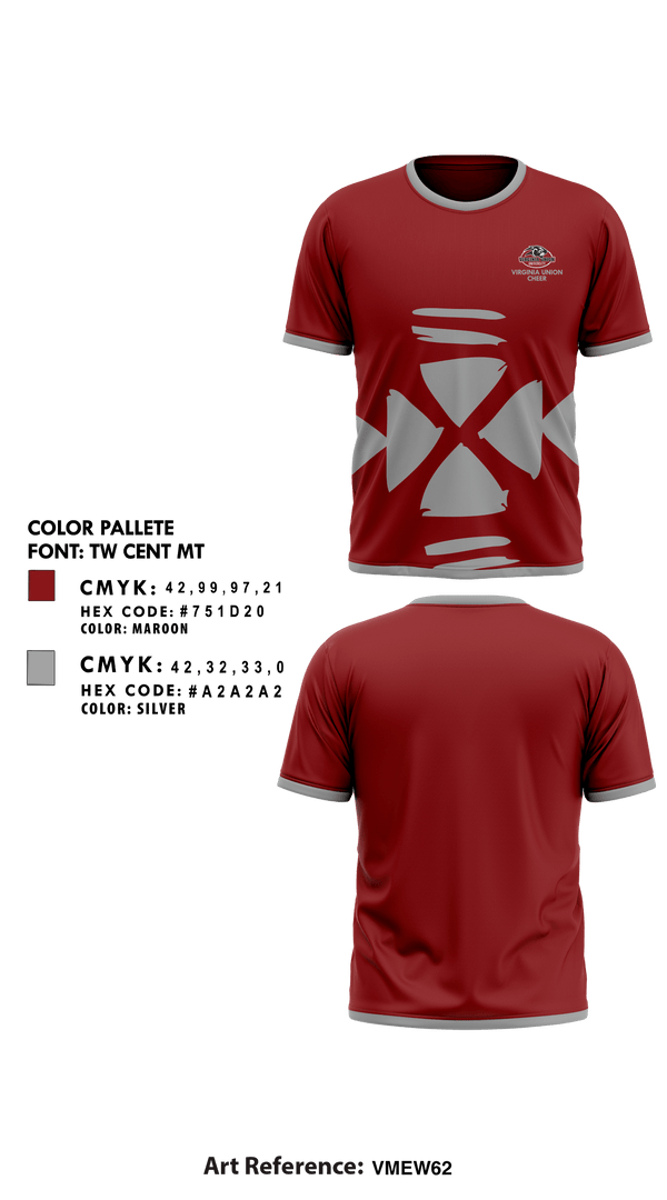 Short Sleeve Performance Shirt, Virginia Union University Cheer, Cheer, Teamtime, Team time, sublimation, custom sports apparel, team uniforms, spirit wear, spiritwear, sports uniforms, custom shirts, team store, custom team store, fundraiser sports, apparel fundraiser