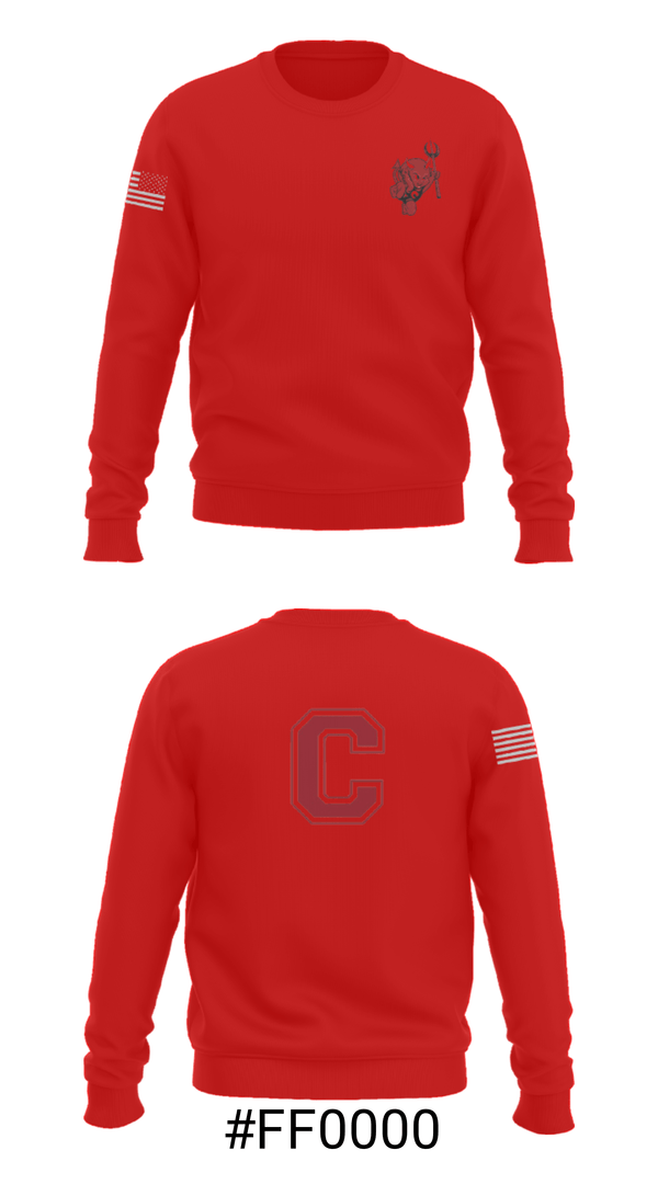 Crew Neck Sweatshirt, Coquille Senior High School Track, Track & Field, Teamtime, Team time, sublimation, custom sports apparel, team uniforms, spirit wear, spiritwear, sports uniforms, custom shirts, team store, custom team store, fundraiser sports, apparel fundraiser