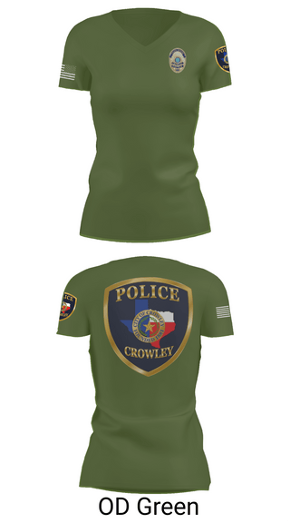 Womens Short Sleeve Vneck Shirt, Crowley Police Department, , Teamtime, Team time, sublimation, custom sports apparel, team uniforms, spirit wear, spiritwear, sports uniforms, custom shirts, team store, custom team store, fundraiser sports, apparel fundraiser