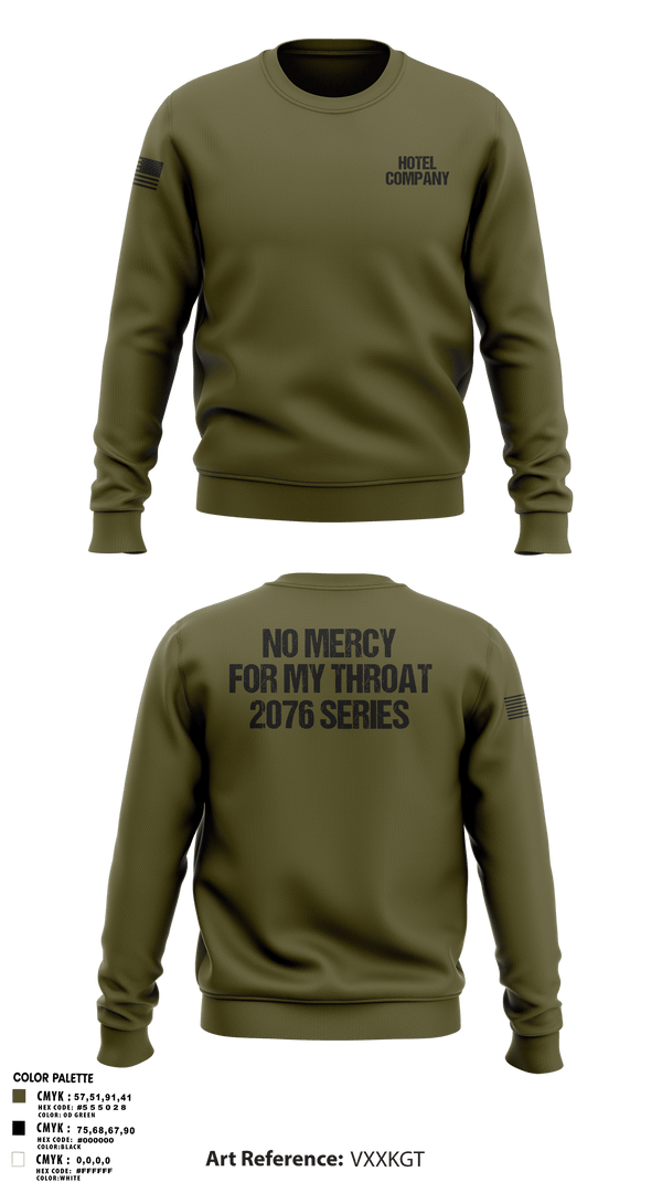 Crew Neck Sweatshirt, Hotel Company, Marines, Teamtime, Team time, sublimation, custom sports apparel, team uniforms, spirit wear, spiritwear, sports uniforms, custom shirts, team store, custom team store, fundraiser sports, apparel fundraiser