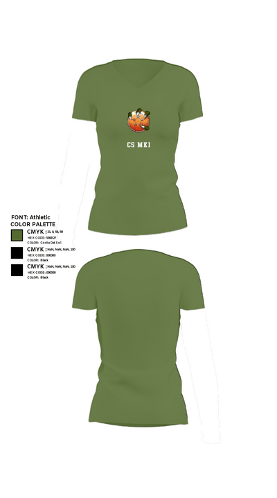 USS MAKIN ISLAND 57574160 Women's Short Sleeve V-neck Shirt - 42