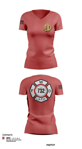 Womens Short Sleeve Vneck Shirt, Woonsocket, Fire Department, Teamtime, Team time, sublimation, custom sports apparel, team uniforms, spirit wear, spiritwear, sports uniforms, custom shirts, team store, custom team store, fundraiser sports, apparel fundraiser