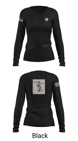 Womens Long Sleeve Vneck Shirt 1, a-co 2-2in 3/10, Army, Teamtime, Team time, sublimation, custom sports apparel, team uniforms, spirit wear, spiritwear, sports uniforms, custom shirts, team store, custom team store, fundraiser sports, apparel fundraiser