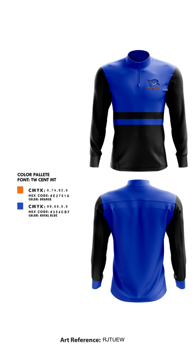 Branford High School Basketball 84333639 Quarter Zip Jacket - 5