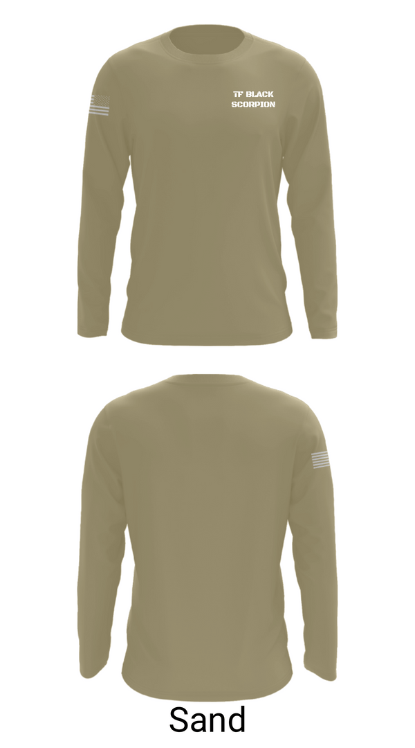 Long Sleeve Performance Shirt, TF BLACK SCORPION, Army, Teamtime, Team time, sublimation, custom sports apparel, team uniforms, spirit wear, spiritwear, sports uniforms, custom shirts, team store, custom team store, fundraiser sports, apparel fundraiser