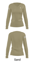 7 39741553 Women's Long Sleeve V-neck Shirt - 92