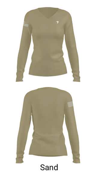 Womens Long Sleeve Vneck Shirt, 7, Navy, Teamtime, Team time, sublimation, custom sports apparel, team uniforms, spirit wear, spiritwear, sports uniforms, custom shirts, team store, custom team store, fundraiser sports, apparel fundraiser