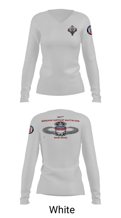 307th bsb 83120059 Women's Long Sleeve V-neck Shirt - 9