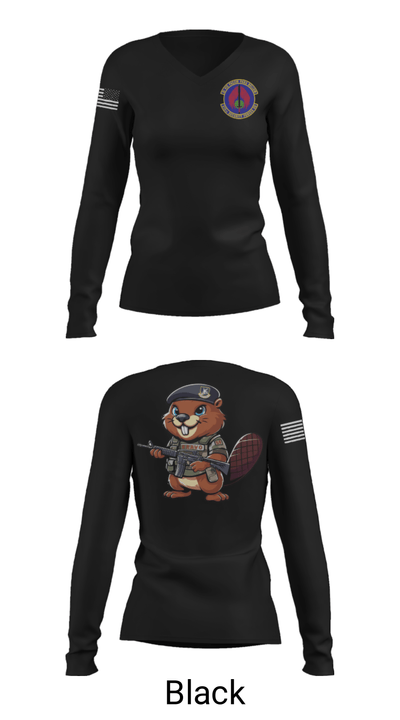 315th SFS 85031138 Women's Long Sleeve V-neck Shirt - 37