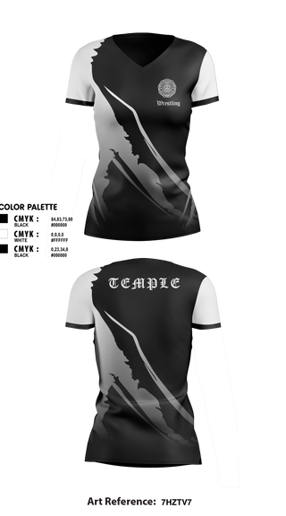 Womens Short Sleeve Vneck Shirt, Temple Wrestling Club, Wrestling, Teamtime, Team time, sublimation, custom sports apparel, team uniforms, spirit wear, spiritwear, sports uniforms, custom shirts, team store, custom team store, fundraiser sports, apparel fundraiser