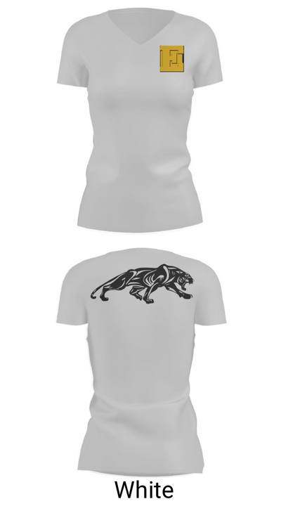 Euclid High School Cheer 49423458 Women's Short Sleeve V-neck Shirt - 19