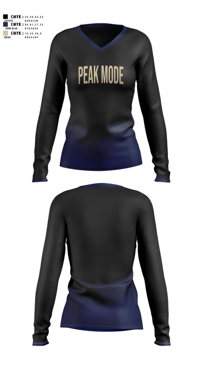 Flex fitting 91852503 Women's Long Sleeve V-neck Shirt - 1