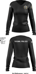Eastern Shawnee Tribal Police 67427450 Women's Long Sleeve V-neck Shirt - 6