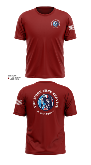 Old School Cotton Feel Shirt, The Moss Tree Service, , Teamtime, Team time, sublimation, custom sports apparel, team uniforms, spirit wear, spiritwear, sports uniforms, custom shirts, team store, custom team store, fundraiser sports, apparel fundraiser