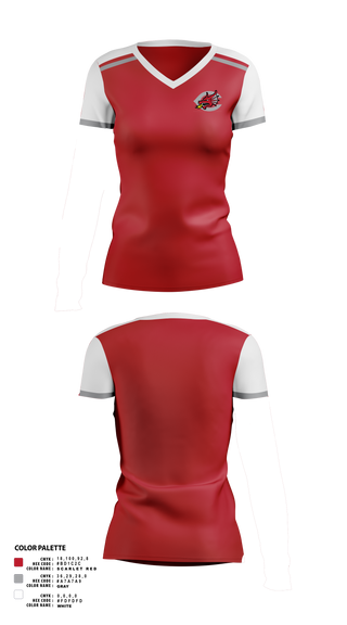 Womens Short Sleeve Vneck Shirt, Spring Cove Middle School, , Teamtime, Team time, sublimation, custom sports apparel, team uniforms, spirit wear, spiritwear, sports uniforms, custom shirts, team store, custom team store, fundraiser sports, apparel fundraiser