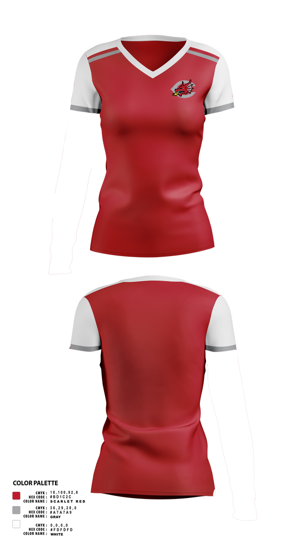 Womens Short Sleeve Vneck Shirt, Spring Cove Middle School, , Teamtime, Team time, sublimation, custom sports apparel, team uniforms, spirit wear, spiritwear, sports uniforms, custom shirts, team store, custom team store, fundraiser sports, apparel fundraiser