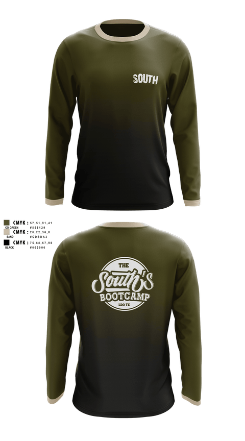 Long Sleeve Performance Shirt, South’s Boot Camp, , Teamtime, Team time, sublimation, custom sports apparel, team uniforms, spirit wear, spiritwear, sports uniforms, custom shirts, team store, custom team store, fundraiser sports, apparel fundraiser