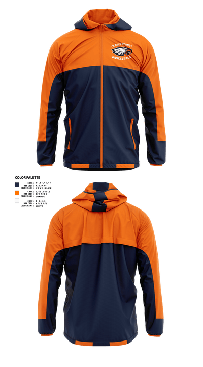 Clarke County High School Basketball 41181396 Windbreaker - 2