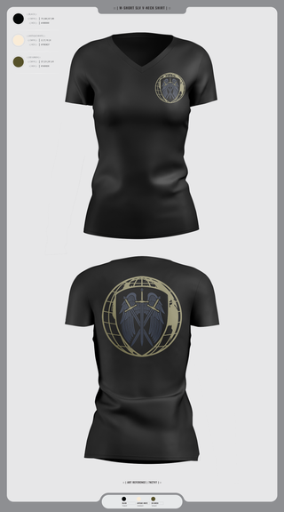 Womens Short Sleeve Vneck Shirt, Overwatch Defense International, , Teamtime, Team time, sublimation, custom sports apparel, team uniforms, spirit wear, spiritwear, sports uniforms, custom shirts, team store, custom team store, fundraiser sports, apparel fundraiser