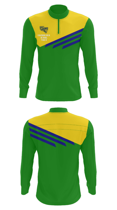 Quarter Zip Jacket, Grayson High School Track, Track & Field, Teamtime, Team time, sublimation, custom sports apparel, team uniforms, spirit wear, spiritwear, sports uniforms, custom shirts, team store, custom team store, fundraiser sports, apparel fundraiser