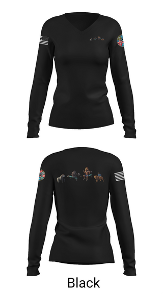 Womens Long Sleeve Vneck Shirt, One GYm, Marines, Teamtime, Team time, sublimation, custom sports apparel, team uniforms, spirit wear, spiritwear, sports uniforms, custom shirts, team store, custom team store, fundraiser sports, apparel fundraiser