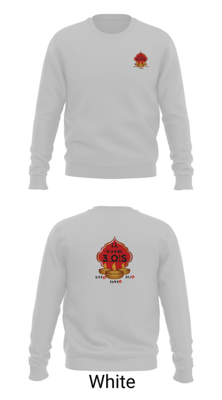 Crew Neck Sweatshirt, 3 O's, , Teamtime, Team time, sublimation, custom sports apparel, team uniforms, spirit wear, spiritwear, sports uniforms, custom shirts, team store, custom team store, fundraiser sports, apparel fundraiser