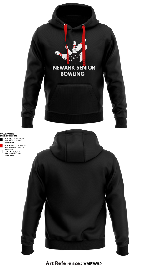 Hoodie, Newark Senior High School Bowling, Bowling, Teamtime, Team time, sublimation, custom sports apparel, team uniforms, spirit wear, spiritwear, sports uniforms, custom shirts, team store, custom team store, fundraiser sports, apparel fundraiser