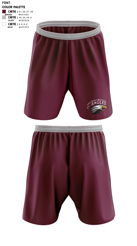 Athletic Shorts With Pockets, Pikes Peak Christian School, , Teamtime, Team time, sublimation, custom sports apparel, team uniforms, spirit wear, spiritwear, sports uniforms, custom shirts, team store, custom team store, fundraiser sports, apparel fundraiser