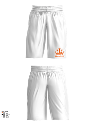 Womens Basketball Shorts, Monroe High School Basketball, Women's Basketball, Teamtime, Team time, sublimation, custom sports apparel, team uniforms, spirit wear, spiritwear, sports uniforms, custom shirts, team store, custom team store, fundraiser sports, apparel fundraiser