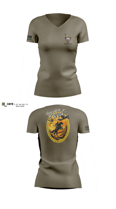 HHB 2-300th FAR 70567480 Women's Short Sleeve V-neck Shirt - 3